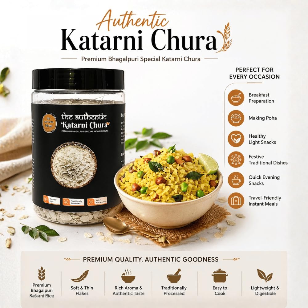 The Authentic Katarni Chura (Bhagalpuri Special) – Premium Katarni Poha, Traditional Flattened Rice, Rich Aroma & Easy to Digest