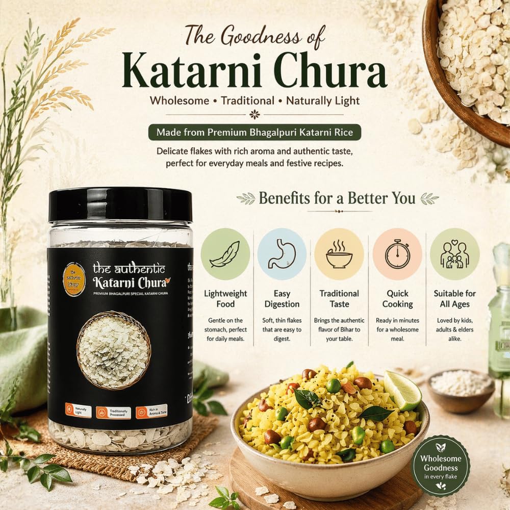The Authentic Katarni Chura (Bhagalpuri Special) – Premium Katarni Poha, Traditional Flattened Rice, Rich Aroma & Easy to Digest