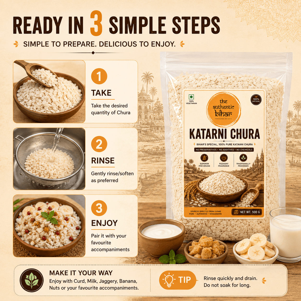 The Authentic Bihar Katarni Chura | Traditional Aromatic Bihari Chura (Poha) | Flattened Rice
