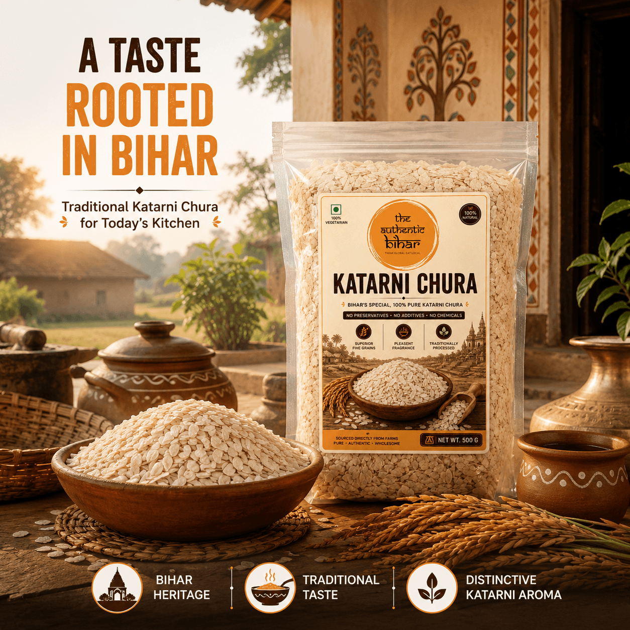 The Authentic Bihar Katarni Chura | Traditional Aromatic Bihari Chura (Poha) | Flattened Rice