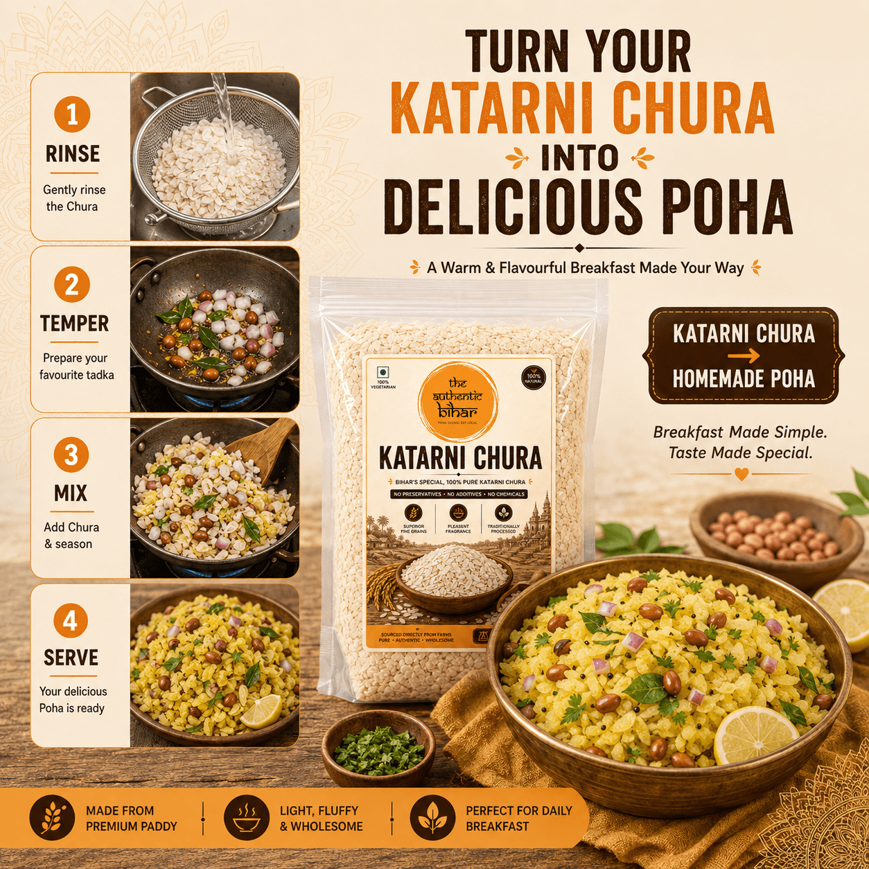 The Authentic Bihar Katarni Chura | Traditional Aromatic Bihari Chura (Poha) | Flattened Rice