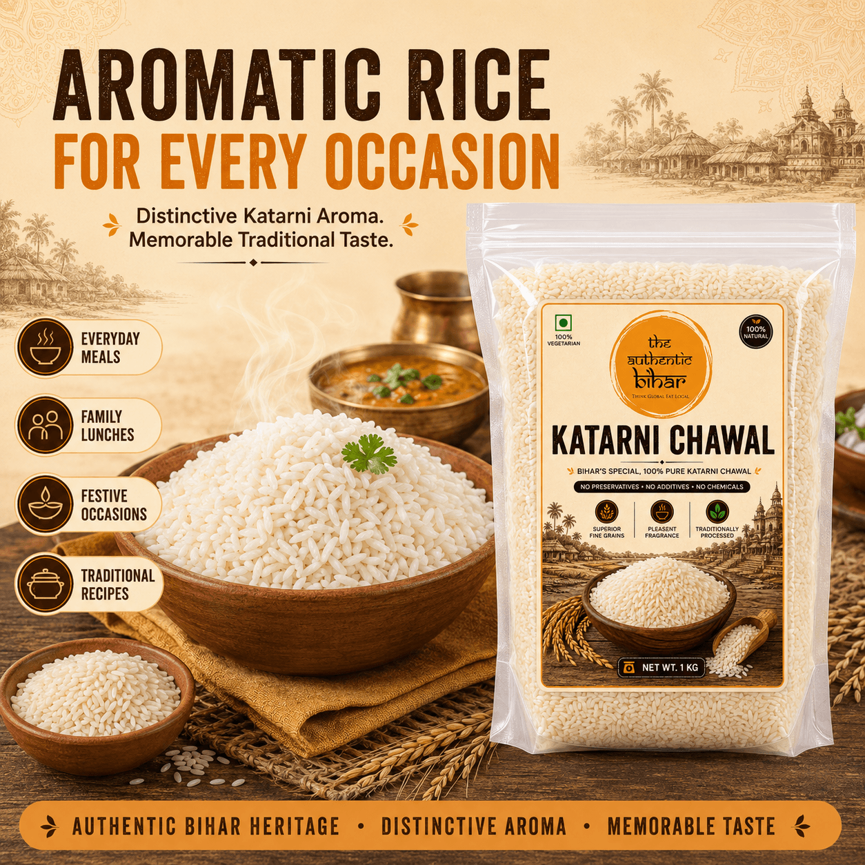 The Authentic Bihar Katarni Chawal | Traditional Aromatic Katarni Rice from Bihar