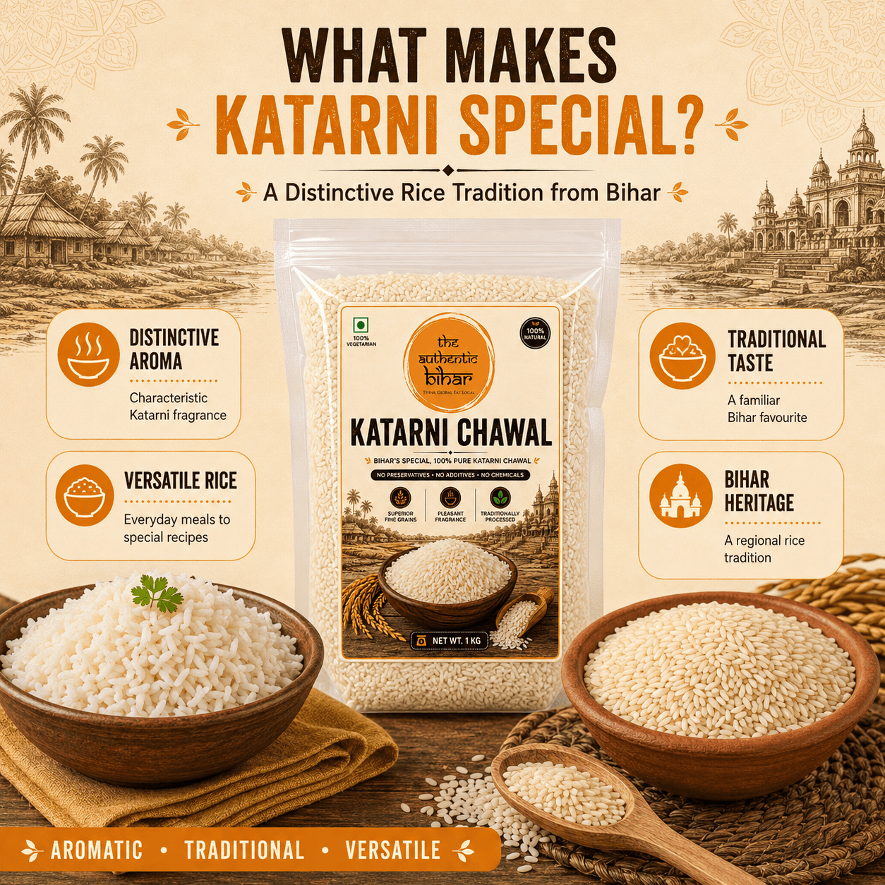 The Authentic Bihar Katarni Chawal | Traditional Aromatic Katarni Rice from Bihar