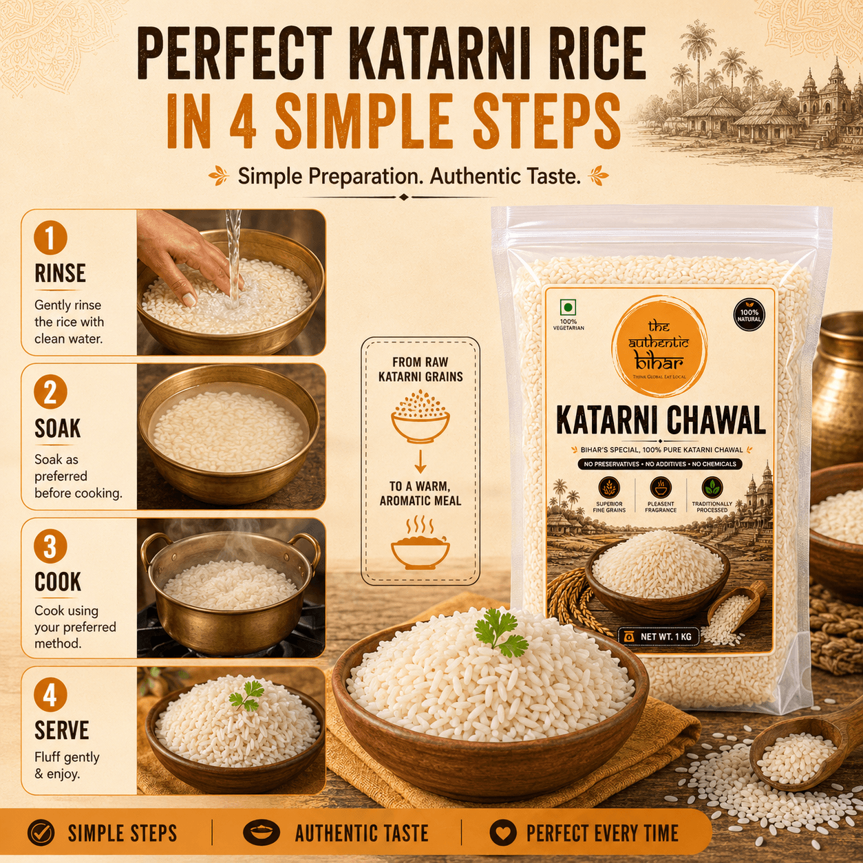 The Authentic Bihar Katarni Chawal | Traditional Aromatic Katarni Rice from Bihar