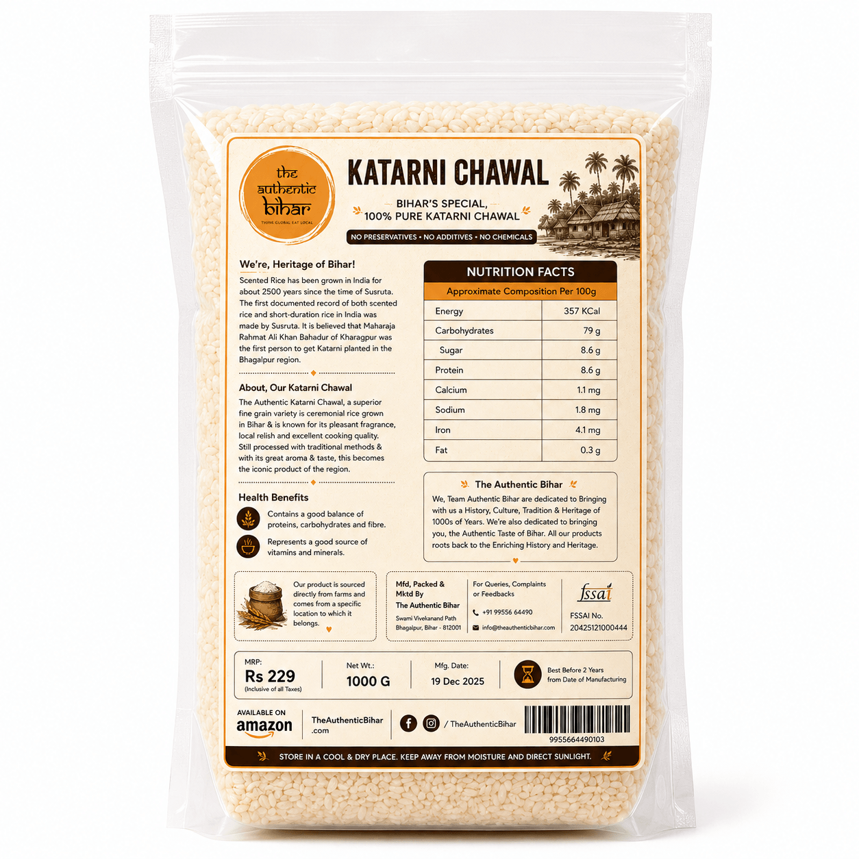 The Authentic Bihar Katarni Chawal | Traditional Aromatic Katarni Rice from Bihar