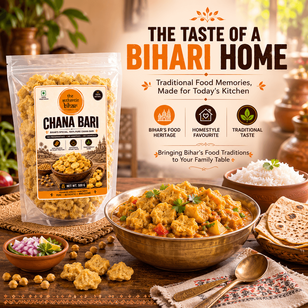 The Authentic Bihar Chana Dal Bari | Traditional Bihari Sun-Dried Dal Bari