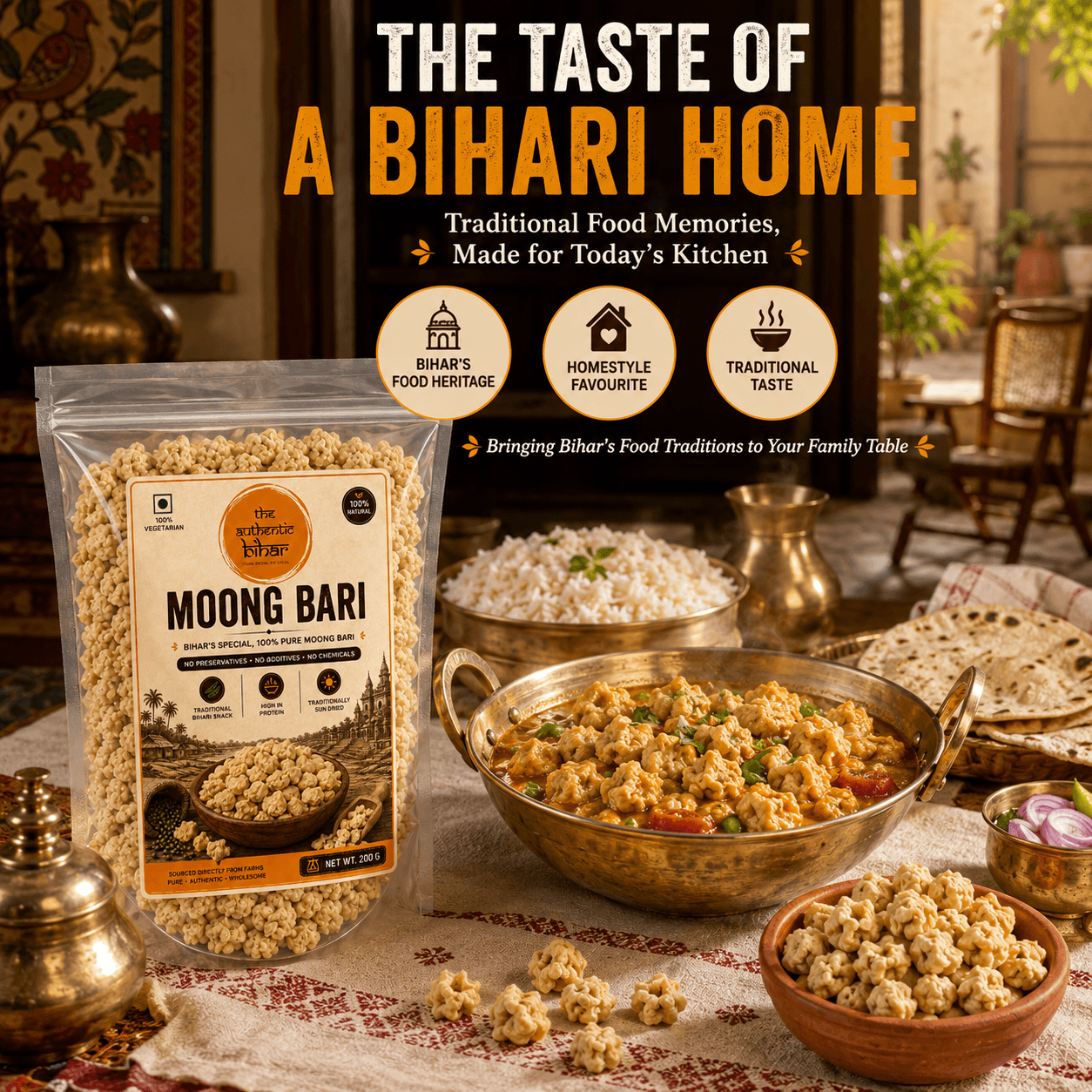 The Authentic Bihar Moong Dal Bari | Traditional Bihari Sun-Dried Dal Bari