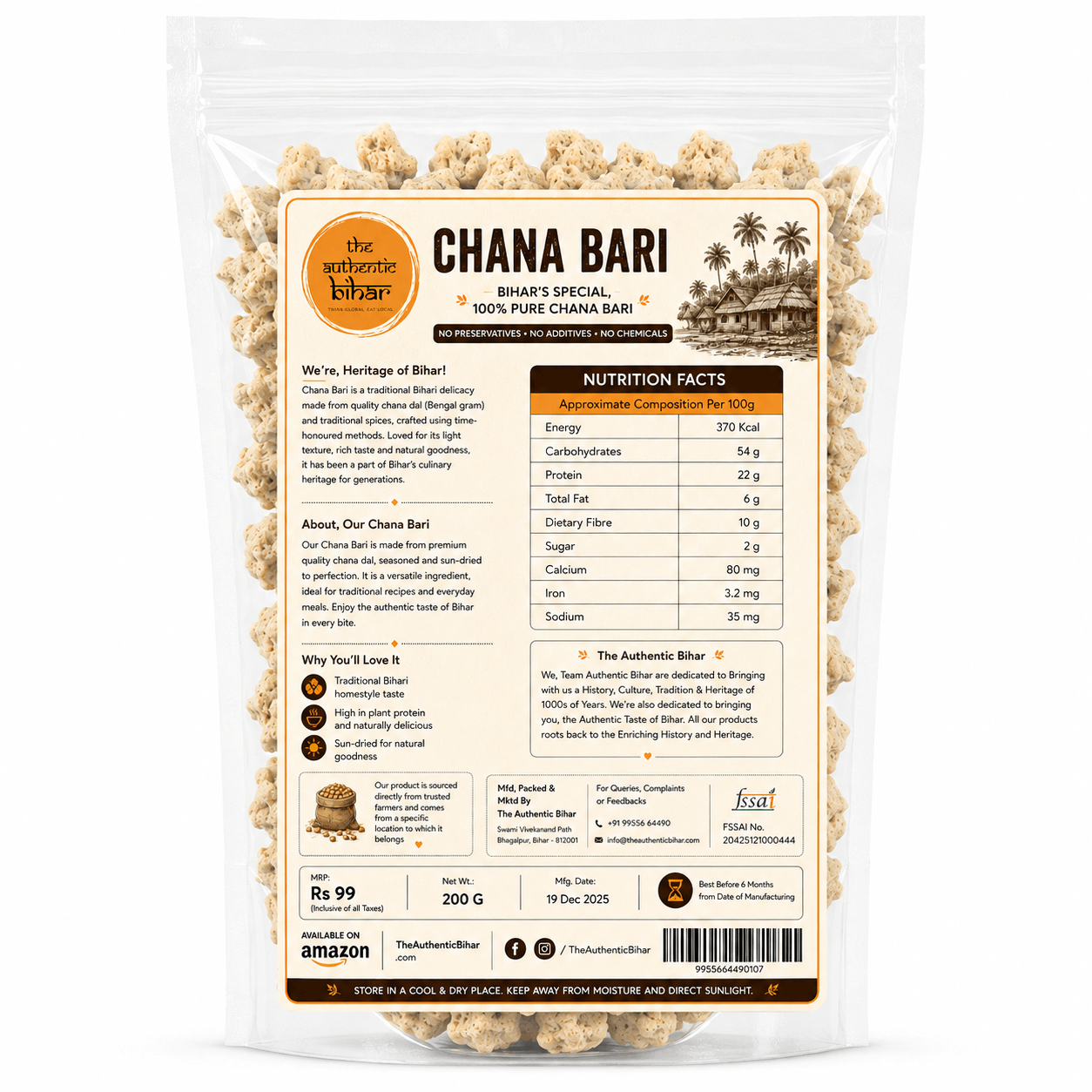 The Authentic Bihar Chana Dal Bari | Traditional Bihari Sun-Dried Dal Bari